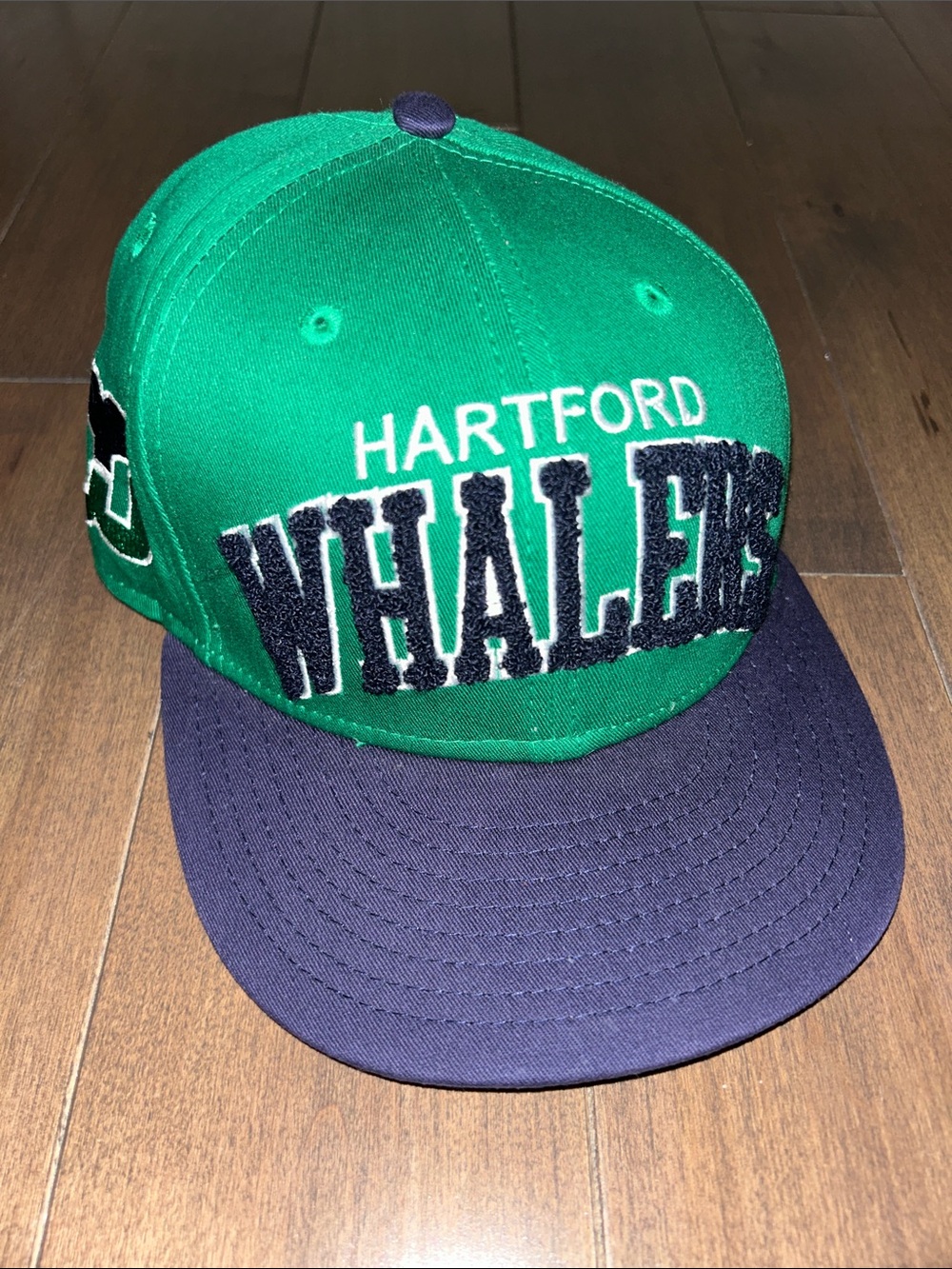 New Era Hartford Whalers Green and Navy Snapback Hat